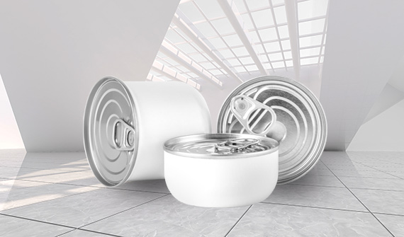White food cans made from tinplate and tin free steel packaging material